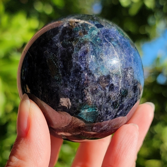 Other - NEW 57.4MM IOLITE WITH EMERALD SPHERE